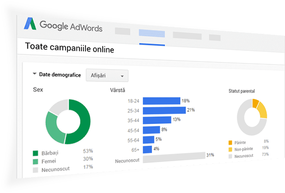 Campanii prin reteaua de display GDN / agentie online
