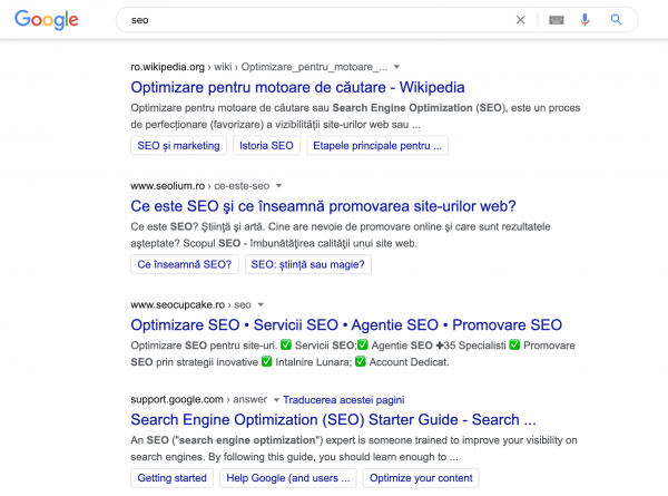 seo in google ce este